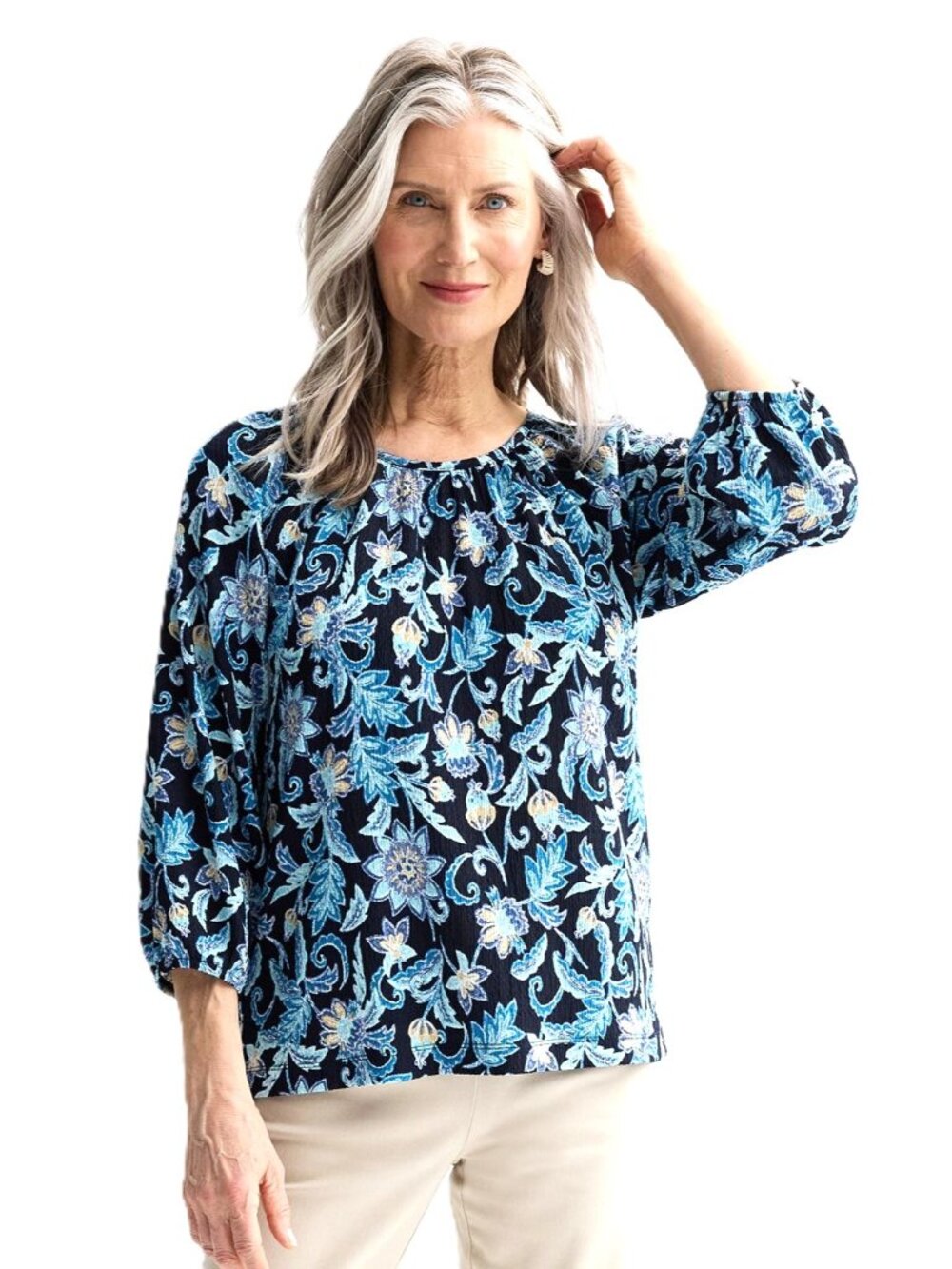 CROFT & BARROW Floral Print Blouse. Plus Size 3X